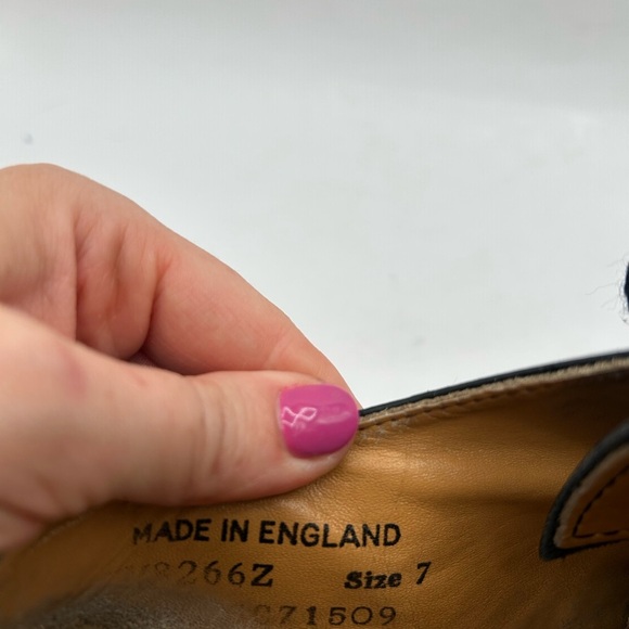 RARE VTG 80s Mens Dr. Martens 8266 Black Oxfords Sz 8 MI ENGLAND Toe Cap Platfo - Picture 10 of 15